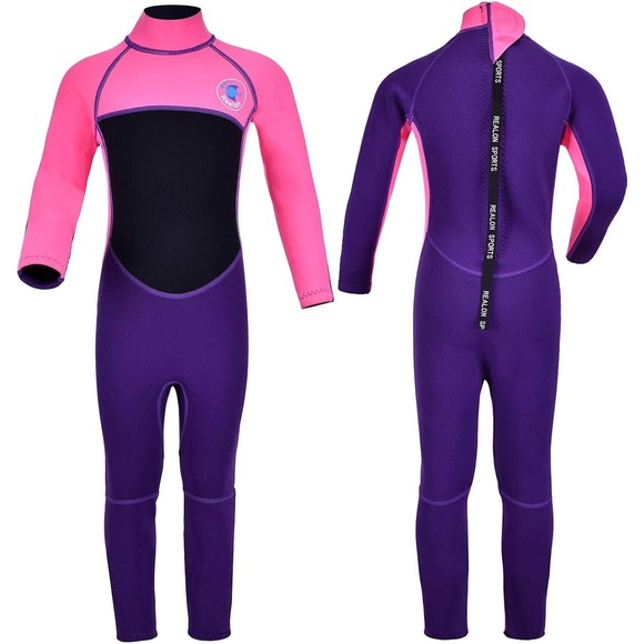 REALON Kids Wetsuit for Toddler Girls Boys & Youth, 3mm Neoprene Full Suit, XXS - Picture 1 of 10
